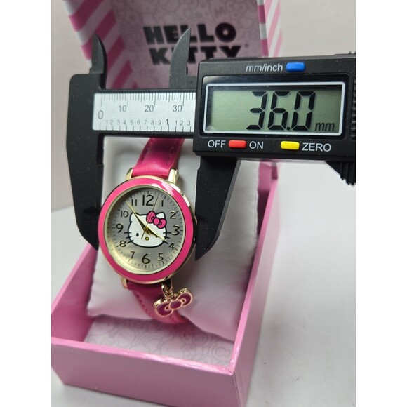 Hello Kitty Sanrio Accutime HK5078TM Pink Gold Bow Charm Watch New Battery W Box main image 12